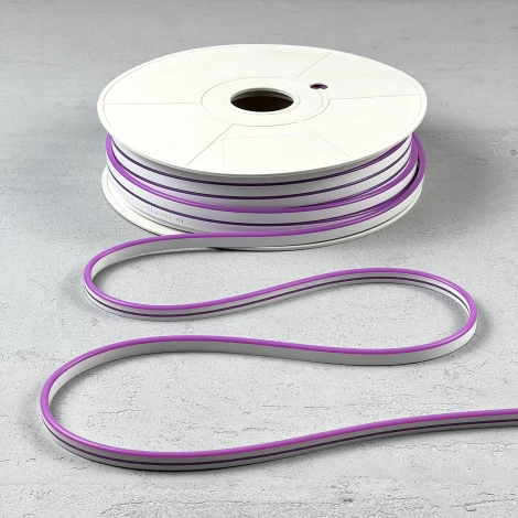 Односторонний Гибкий Неон 8х16мм Фиолетовый 12В, IP65 Laitcom FR-23518