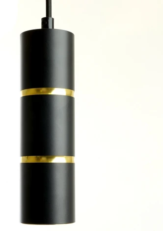 Подвесной светильник Feron ML1868 Barrel ZEN levitation 48447 MR16 35W, 230V, чёрный, золото (на проводе, круглые)
