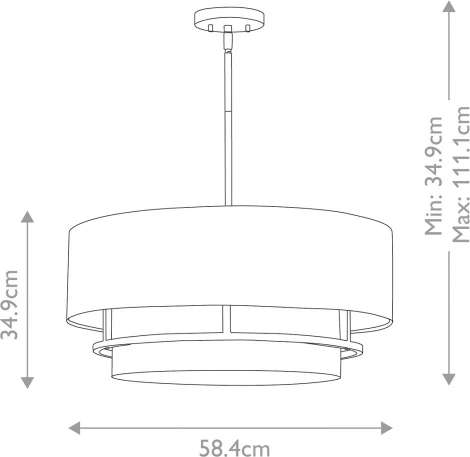 Потолочная люстра на штанге Hinkley Graham HK-GRAHAM-L-LCB (220V, круглые)