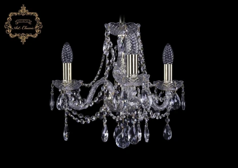 Подвесная люстра Art Classic 11.12 11.12.3.141.Gd.Sp (220V, хрусталь, на цепи, подсвечник, свеча)