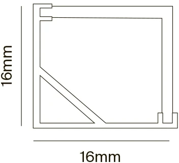 Алюминиевый профиль накладной 16x16 S Maytoni Led Strip ALM009S-2M