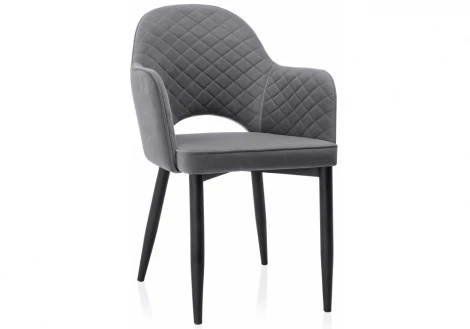 Обеденный стул на металлокаркасе Woodville Vener gray new 11866