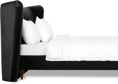 Кровать Queen II Agata L ОГОГО (арт.574727), (Ткань/Черный)