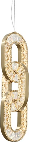 Подвесной светильник светодиодный Newport 3670 3673/S champagne gold (220V, хрусталь, на тросе)