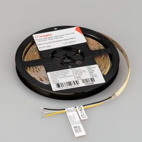 Светодиодная лента COB-X576-10mm 24V White-MIX (16.5 W/m, IP20, CSP, 5m) (Arlight) 036206 COB открытая