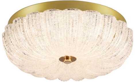 Потолочный светильник круглый Sonex Tesoro 7719/36L металл/стекло/прозрачный/золотой LED 36Вт 3000-6500K D300 IP20 пульт ДУ (220V, круглые)