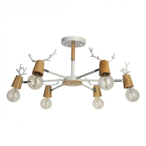 Потолочная люстра на штанге Loft IT Sven 10024/6 White (220V, рога)