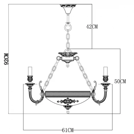 Подвесная люстра Arte Lamp Luisa A5966LM-6WG