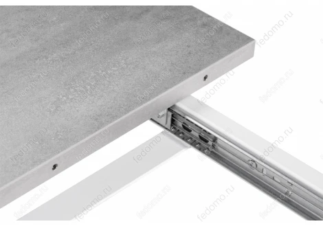 Стол раскладной Notta Колон Лофт 120 25 мм бетон / белый матовый 489645