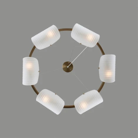 Подвесной светильник Lumion Fioro 6571/6 медный/белый/металл/стекло E14 6*60W 220V (на тросе)