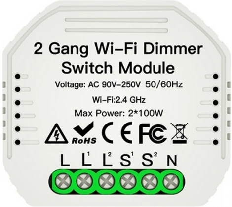 Wi-Fi реле диммер двухканальное Aployt Magnetic track 220 APL.0195.01.02