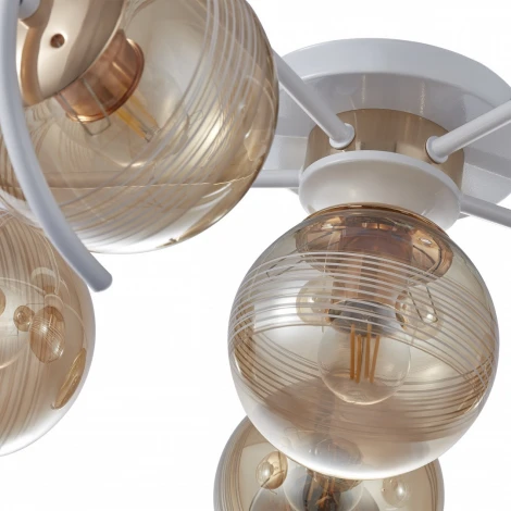 Потолочная люстра Arte Milano AMALFI 326208/5+1 WH+FG (220V, шар)