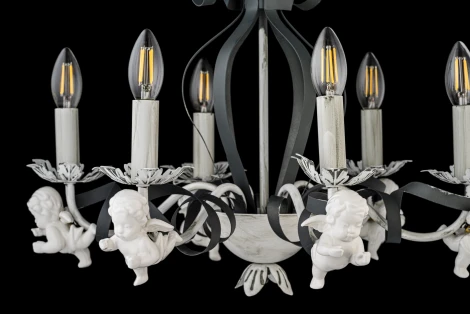 Подвесная люстра Arti Lampadari Surano E 1.1.6 S (220V, на цепи, подсвечник, свеча)