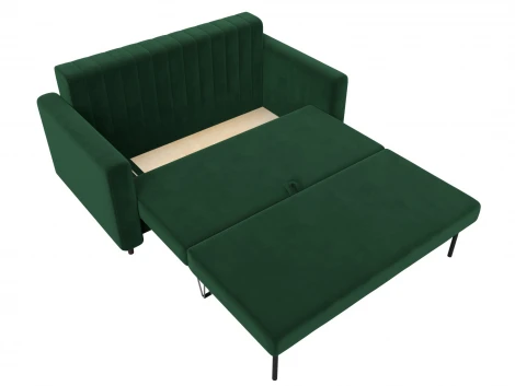 Диван прямой Лига-070 (ЛДСП,Брус,Фанера/Дерево/Велюр/Зеленый) Лига Диванов 129745