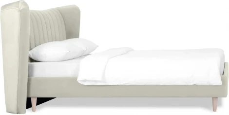 Кровать Queen II Agata L ОГОГО (арт.574730), (Ткань/Белый)