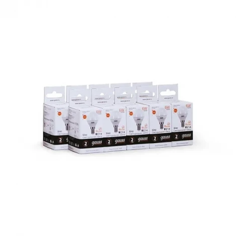 Лампочка светодиодная E14 6 Вт 540 lm 2700K теплое белое свечение Gauss 53116