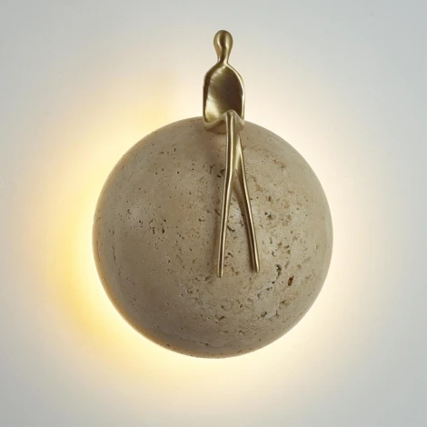 Настенный светильник Odeon Light Confucius 7011/5WL латунь/камень/медь IP20 LED 1*5W 3000K 220V