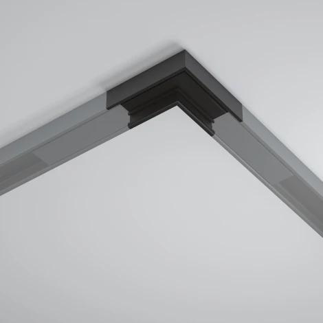 Коннектор угловой, накладной, черный Maytoni Accessories for tracks Basity TRA172CL-11B