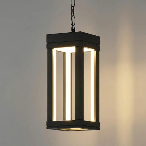 Подвесной уличный светильник светодиодный Elektrostandard Frame 1528 TECHNO LED 3000K чёрный