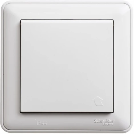 Розетка встраиваемая с заземлением, шторками и крышкой (белый) IP44 Systeme Electric W59 RS16-152B-18
