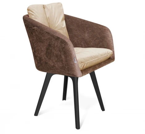 Стул Sheffilton SHT-ST43-2/S195 какао/ванильный крем/черный 4136944204