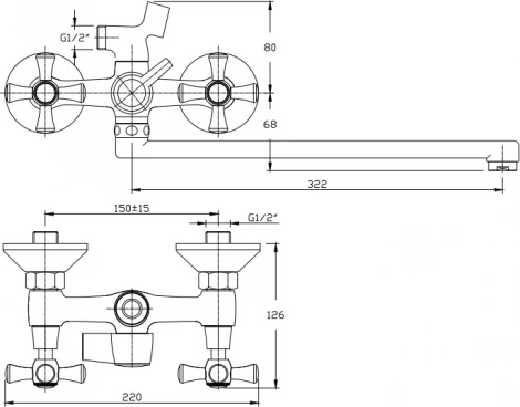Смеситель 1 Orange Classic M71-211cr универсальный