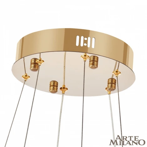 Подвесной светильник Arte Milano Venezia 311311/D600-D400 GD (регулировка яркости, LED, 220V, хрусталь, пульт управления, на тросе)