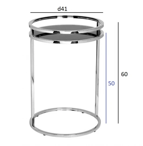 47ED-07901 Стол журнальный мраморное стекло/золото d41*60см Garda Decor