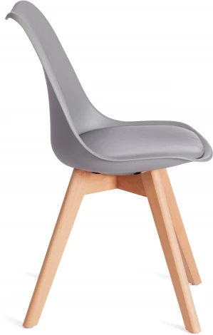 Стул TULIP (mod. 73-1) / 2 шт. в упаковке Tetchair (Дерево,Пластик,Экокожа/Серый) арт.24364