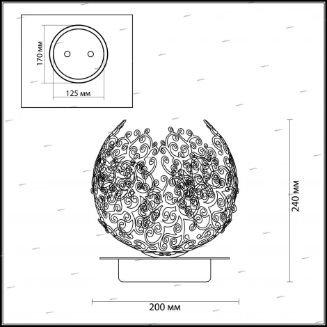 Интерьерная настольная лампа Odeon Light Spuma 2891/1T
