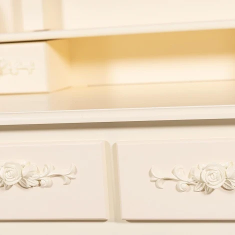 Туалетный столик с зеркалом и табуретом Secret De Maison ARNO ( mod. HX18-263 ) butter white (слоновая кость) (дерево павловния, мдф)