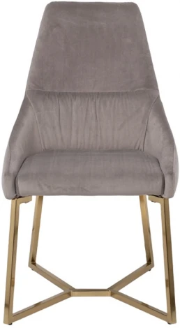 30C-1185 GRE Стул велюр серый на метал.основании 55*62*94см Garda Decor