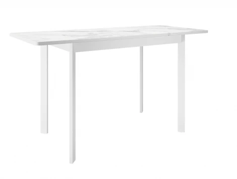 Стол DikLine LK90 Керамика Белый мрамор/подстолье белое/опоры белые 00-00074434 00-00074434