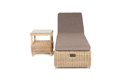 "Рим" комплект шезлонг со столиком, цвет соломенный 4SIS арт.УТ-00000675