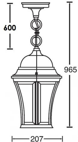 Уличный светильник подвесной ASTORIA 1 L 91305L Bl Oasis Light
