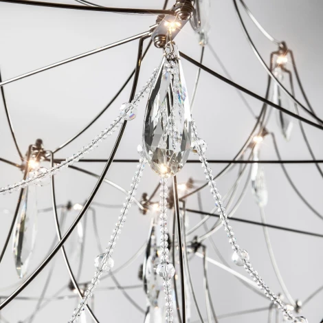 Подвесная люстра светодиодная хрустальная с пультом с регулировкой цветовой температуры Modelux MODELUX ML.5603.1000P CH