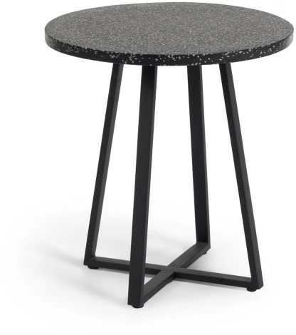 Стол уличный La Forma (ex Julia Grup) Tella (Черный/ Сталь,Металл,Терраццо)
