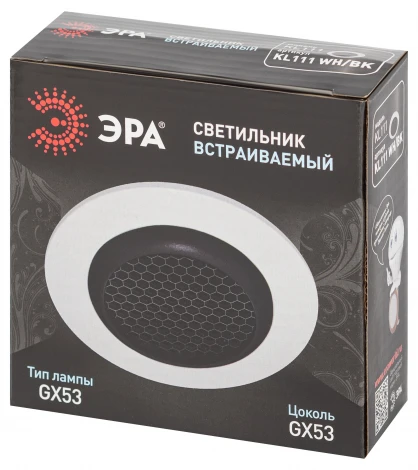 Точечный светильник встраиваемый ЭРА KL111 WH/BK KL111 WH/BK