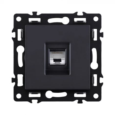 Розетка Ethernet RJ45 черный Kollinger Asthetik AS-017BK