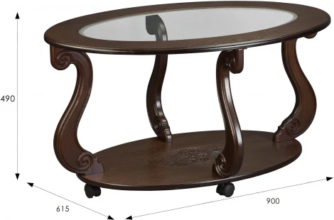 Стол журнальный Овация (С) темно-коричневый от фабрики Mebelik