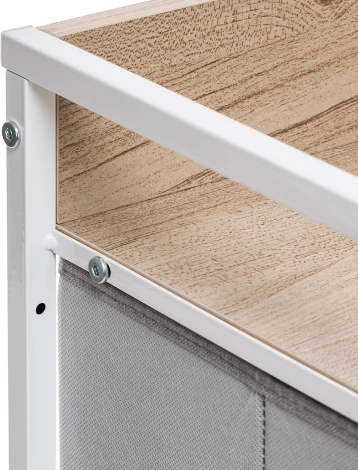 Комод Leset Ноа 7 ящ., Каркас Белый, Светло-серый Leset (Искусственный лен/Светло-серый) арт.2500000183461