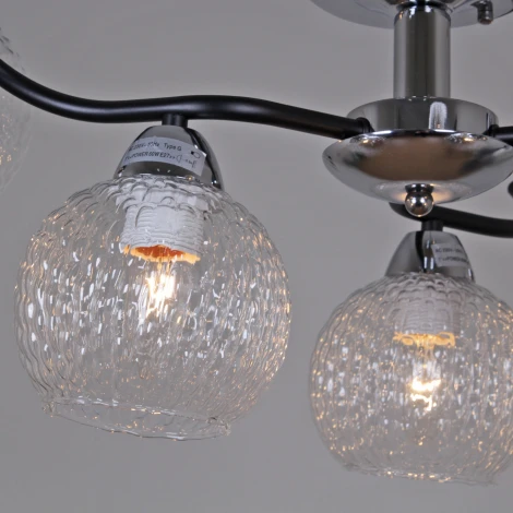 Потолочная люстра на штанге Reluce 07624-0.3-06 CR+BK (220V)