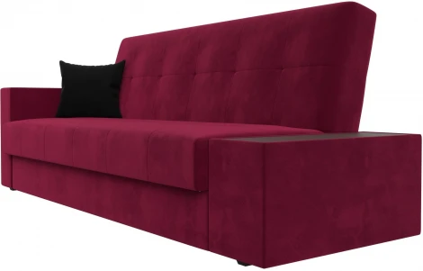 Диван-книжка Лига-020 стол справа (Бордовый,Черный/Микровельвет) Лига Диванов арт.118493