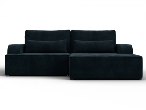 Диван угловой Лига-120 угол правый (ДСП,Брус,Фанера,ЛДС,Велюр/Графит) Лига Диванов 137291