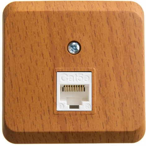 Розетка накладная Ethernet RJ-45 (бук) Systeme Electric Etude KOMA-001T