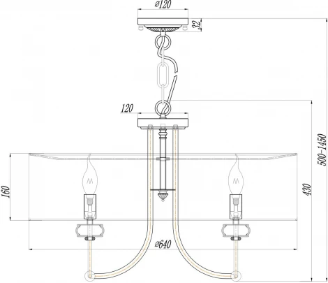 Подвесная люстра Maytoni Roma ARM006PL-08G