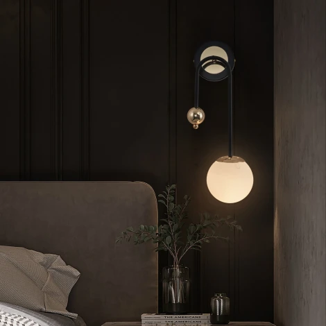 Бра Arte Milano Neapol-73808 274307/1B BK/GD (220V, шар)