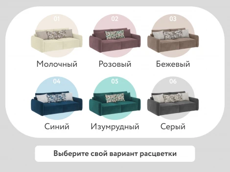 Диван прямой синий D1 Портленд AAA4153003 Premier 21