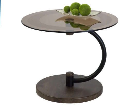 Стол журнальный Дуэт 13Н черный/дуб маррон/тонированное от фабрики Mebelik