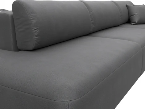 Диван прямой Лига-036 НПБ Модерн Лонг подлокотник справа Лига Диванов (Замша) арт.127701